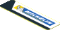 Sticker  0.8 x  3.0 with Michelin Logo in White Trapezoid on Black Background Left