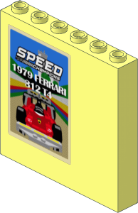 Panel  1 x  6 x  5 with Ferrari 312 T4 Advertising Sticker