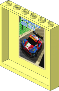 Panel  1 x  6 x  5 with Ferrari 488 GTE Advertising Sticker