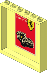 Panel  1 x  6 x  5 with Ferrari 250 GTO Advertising Sticker