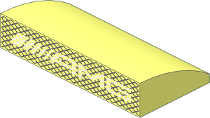 Slope Brick Curved  2 x  4 with "AMG" Logo behind Dark Bluish Grey Grille Pattern