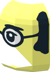 ~Minifig Head with Black Glasses with White Lenses Sideburns Half Face Pattern