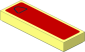 Tile  1 x  3 with Black Air Vent on Red Background Left Sticker