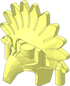 ~Minifig Headdress with Hooked Beak and Feathers - Unpatterned Areas