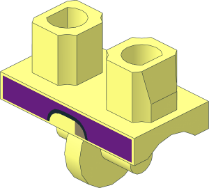 Minifig Hips with Long Dark Purple Vest Pattern