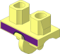 Minifig Hips with Long Dark Purple Vest Pattern