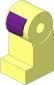 Minifig Leg Right with Long Dark Purple Vest Pattern