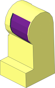 Minifig Leg Left with Long Dark Purple Vest Pattern