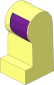Minifig Leg Left with Long Dark Purple Vest Pattern