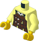 Minifig Torso with Arms and Hands with Damaged Brown Armour and White Collar Pattern