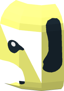 ~Minifig Head with Black Eyebrows, Sideburns, Moustache Half Face Pattern