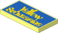 Tile  2 x  4 with "Yellow Submarine" on Blue Background Pattern