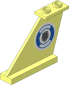 Tail  4 x  1 x  3 with Blue and White Life Preserver and Metallic Silver Police Badge Left Side Sticker