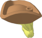 Minifig Hat Tricorne Medium Nougat with Long Hair with Ponytail