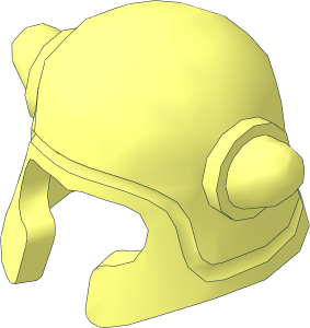 Microfig Helmet with Chinguard and Horns