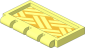 Hinge Tile  2 x  4 with Metallic Gold Lattice Sticker on Bottom
