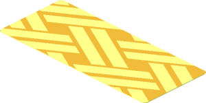 Sticker  1.5 x  3.5 with Metallic Gold Lattice