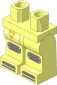 Minifig Hips and Legs with Metallic Gold Blacktron I Logo and Metallic Silver Kneepads Pattern