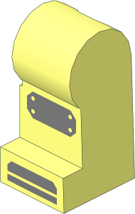 Minifig Leg Left with Metallic Silver Kneepads and Boots Pattern