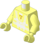 Minifig Torso with Arms and Hands with Blacktron I 2-Sided with Metallic Gold Logo Pattern
