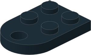 ~_Plate  3 x  2 with Hole Black (Obsolete)