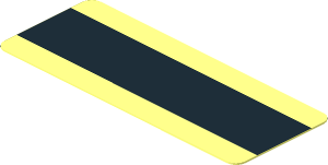 Sticker  0.8 x  2 with Black Stripe on Transparent Background