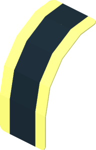 Sticker  0.8 x  2 with Black Stripe on Transparent Background (Formed)