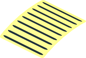 ~Sticker  1.9 x  1.8 with 9 Air Outlet Gills (Formed)