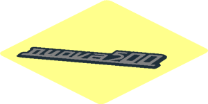 ~Sticker  1.9 x  1.8 with "nuova 500" Emblem