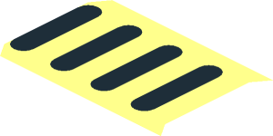~Sticker  0.8 x  7.8 with Air Inlet Gills - 4 Gills