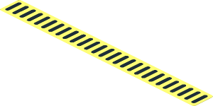 Sticker  0.8 x  7.8 with Air Inlet Gills on Bright Light Yellow