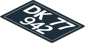 Sticker  1.8 x  2.8 with "DK 77 942" Licence Plate