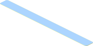 Sticker  0.4 x  4.5 with A-pillar in Bright Light Blue