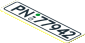 Sticker  0.8 x  2.8 with "PN 77 942" Licence Plate