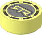 Tile  1 x  1 Round with Mustang RTR Logo Pattern