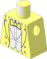 Minifig Torso with Tuxedo Jacket with White Vest and Shirt and Bow Tie Pattern