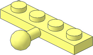 Plate  1 x  4 with Towball