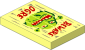 Tile  2 x  3 with Red "BEWARE OGRE" and Shrek Face on Wooden Sign Pattern
