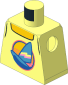 Minifig Torso with Tank Top with Medium Blue Windsurf Pattern