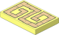 Tile  1 x  2 with Tan Aztec Tile Pattern