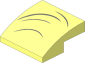 Slope Brick Curved  2 x  2 x  0.667 with Dress with Dark Bluish Grey Creases Pattern