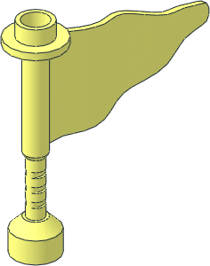 Duplo Flag Wavy  3 x  4 with Post Duplo Flag Wavy  3 x  4 with Post