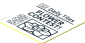 Sticker  1.8 x  1.8 with Newspaper "Daily Tiles" and "FLOWER CONTEST" Headline