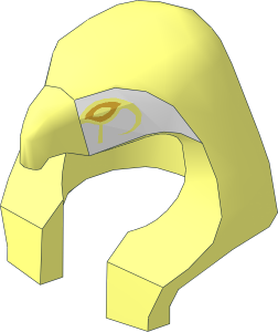 Minifig Headdress Horus with Eye Pattern