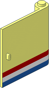 Door  1 x  5 x  4 Right with Red, White and Blue Stripes Pattern