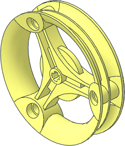 Wheel Rim 14 x 60 with 3 Spokes and 3 Pegholes