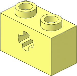 Technic Brick 1 x 2 with Semi-Reduced Axlehole Technic Brick 1 x 2 with Semi-Reduced Axlehole