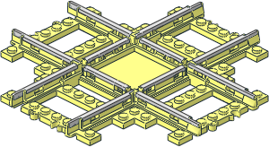 Train Track  9V Crossing