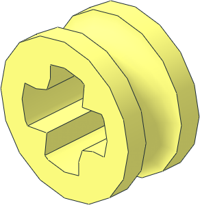 Technic Bush 1/2 Smooth with Axle Hole Semi-Reduced