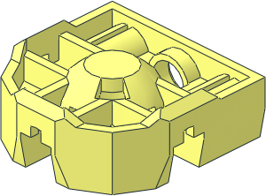 Technic Connector Block  3 x  3 with Ball Socket